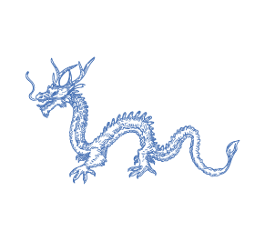 Sello dragón chino 