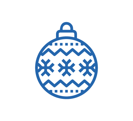 Sello bola de árbol de navidad