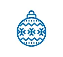 Sello bola de árbol de navidad