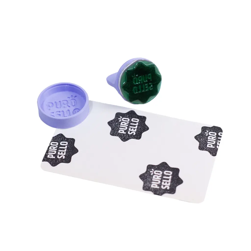 [SP-R2x2L] Sello personalizado redondo 2,5x2,5 cm (Lila)