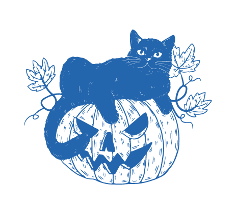 [SCA-HALL-01] Sello gato de halloween