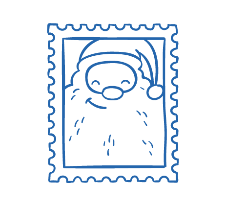 [SCA-NAV-13] Sello estampita papá noel 