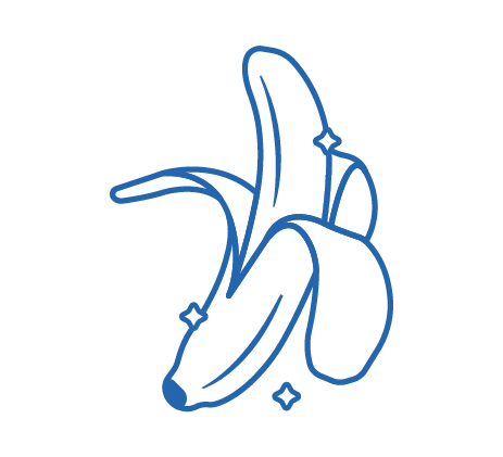 [SCA-COM-01] Sello banano con chispas