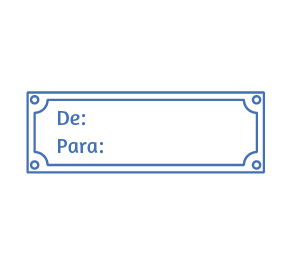 Sello etiqueta De/ Para