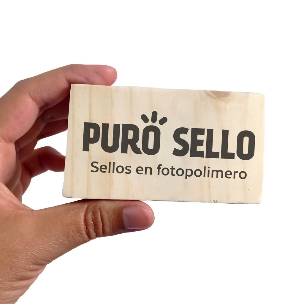[SP-1x1] Sello personalizado en base de madera (1x1 cm)