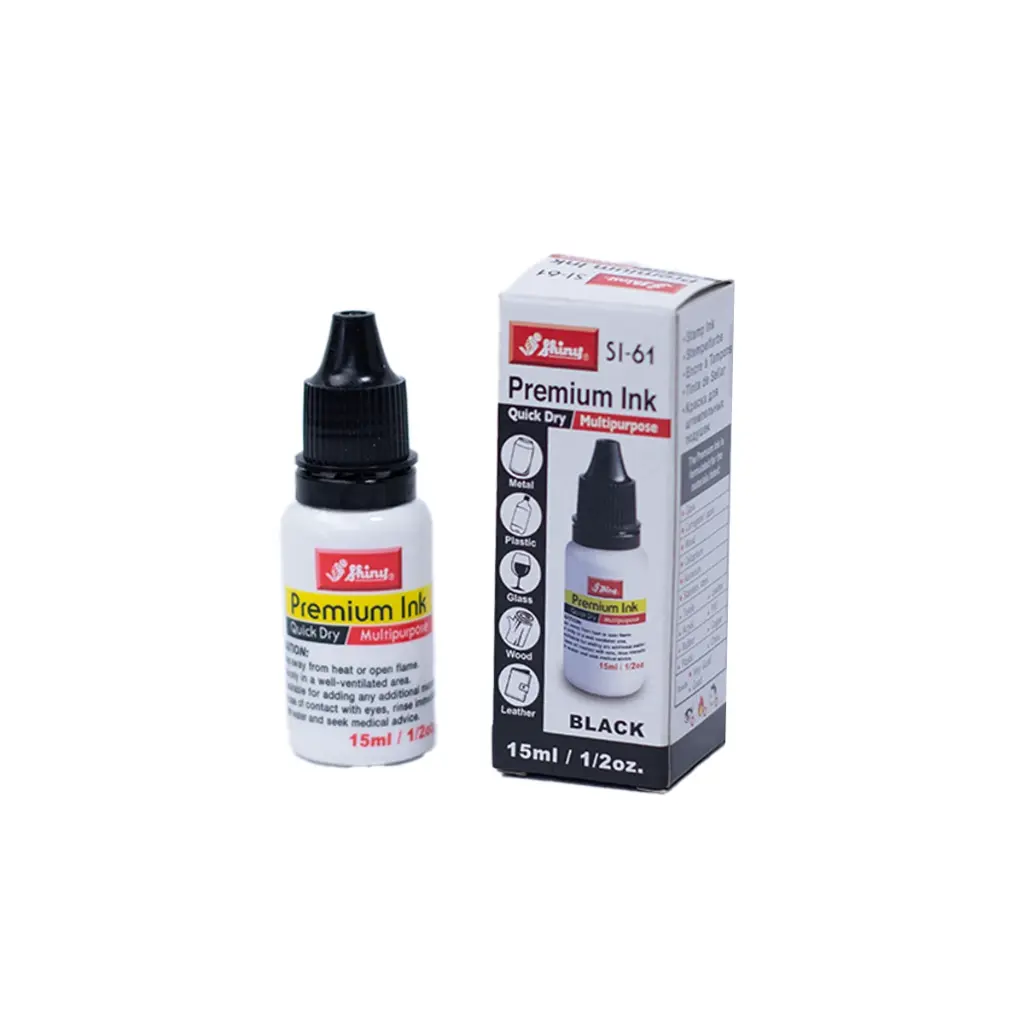 [TS-IN15] Tinta para sellos 15 ml - negro - indeleble