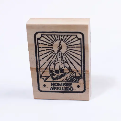 [SP-EX-02] Exlibris personalizado cráneo vela